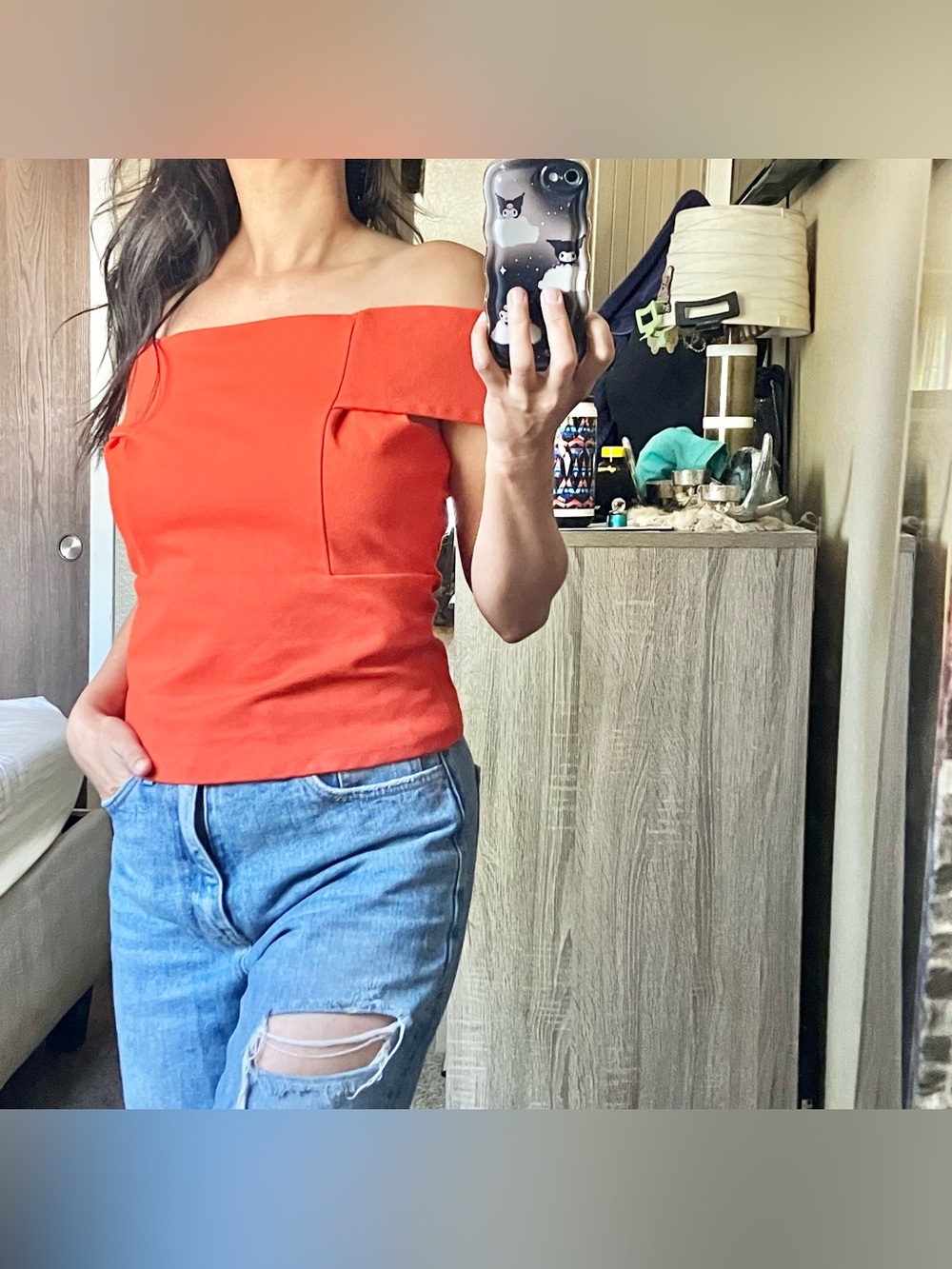 Anthropologie Deletta off the shoulder top